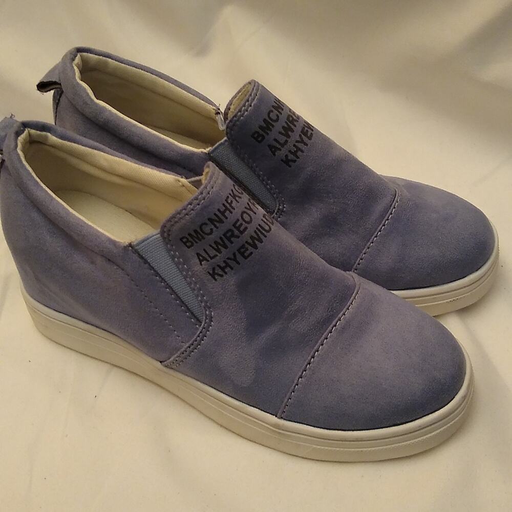 High Hidden Wedge Heel Sneaker Creepers Slip On Women Platform Casual Shoe 39/7